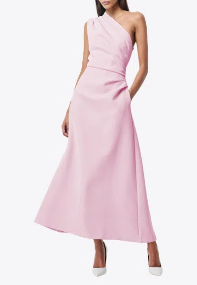 Mossman Ignite One-shoulder Maxi Dress In Pink