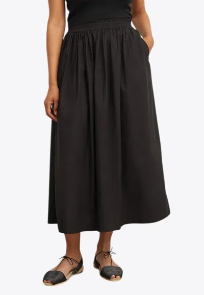 Skall Studio Dagny A-line Midi Skirt In Black