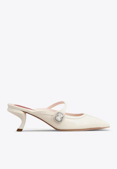 Roger Vivier Virgule Babies Patent Leather Mule In White