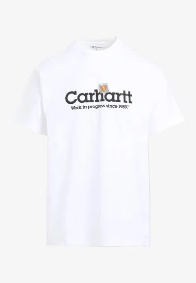 Carhartt Label Script Organic Cotton T-shirt In White
