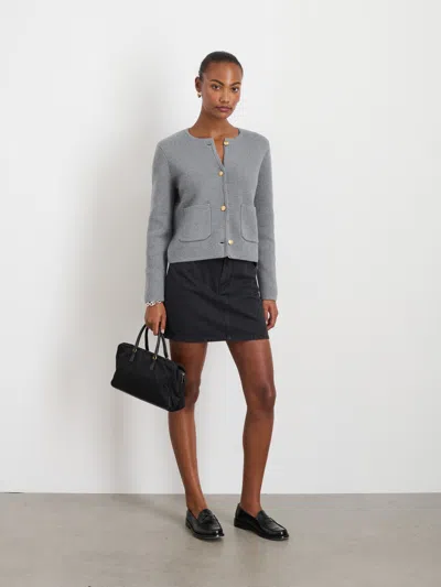 Alex Mill Paris Sweater Jacket In Grey Shadow