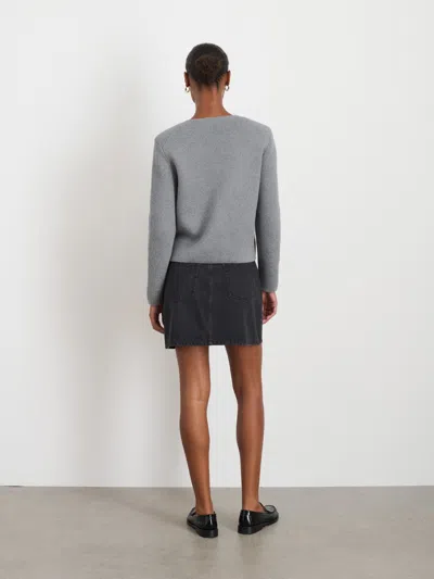 Alex Mill Paris Sweater Jacket In Grey Shadow