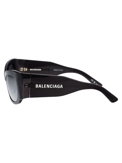 Balenciaga Gray Cat-eye Sunglasses In Black