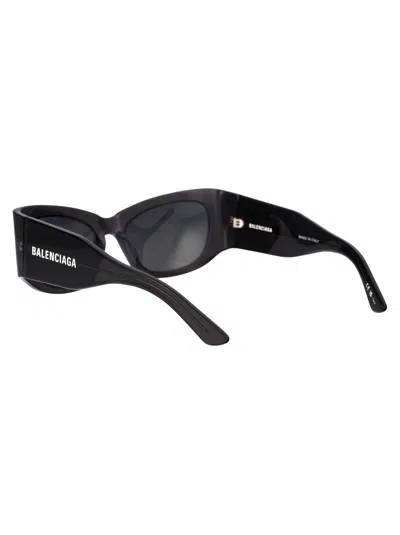 Balenciaga Gray Cat-eye Sunglasses In Black