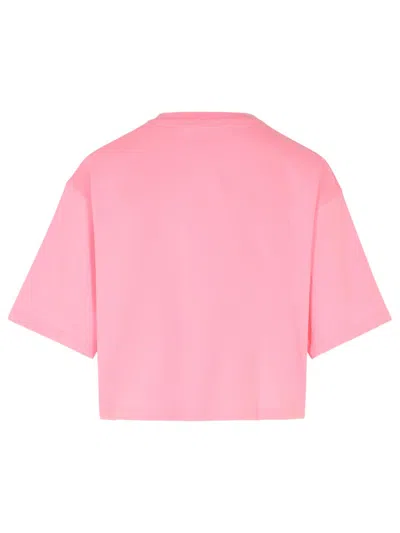 Balmain Women Logo Organic Cotton Cropped T-shirt