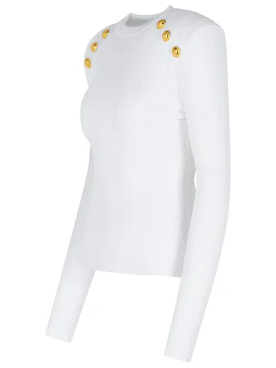 Balmain Crew-neck Sweater With Buttons