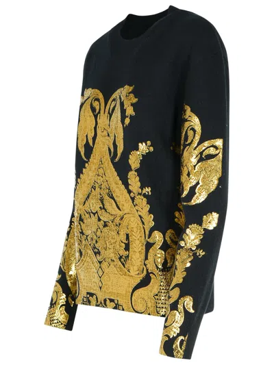 Etro Metallic Jacquard Crewneck Sweater