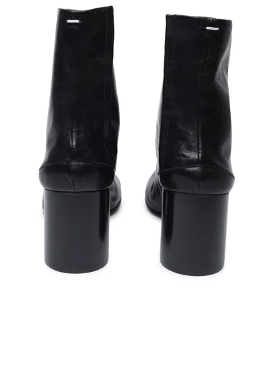 Maison Margiela Block Heel Leather Round Toe Boots