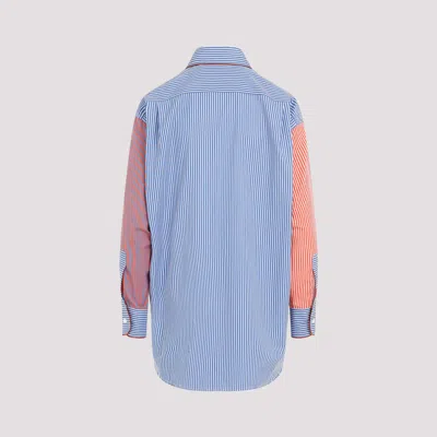 Etro Oversized Striped Cotton Poplin Patchwork-style Shirt In Multicolour