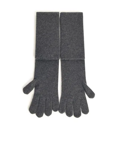 Max Mara Timor Grey Cashmere Gloves