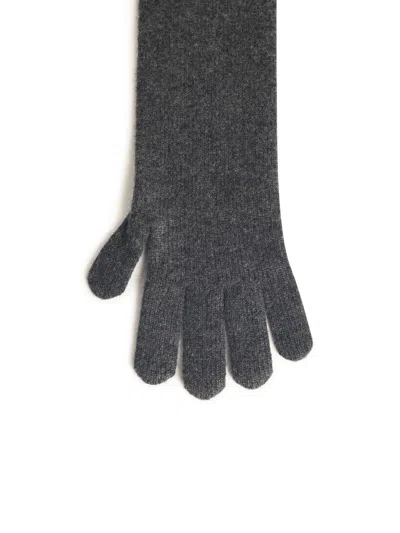 Max Mara Timor Grey Cashmere Gloves