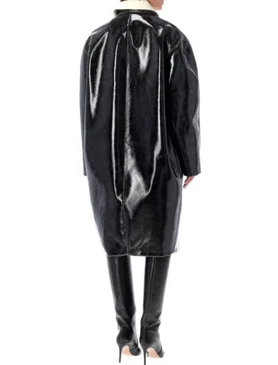 Philosophy Di Lorenzo Serafini Single-breasted Coat With A Trim In Black
