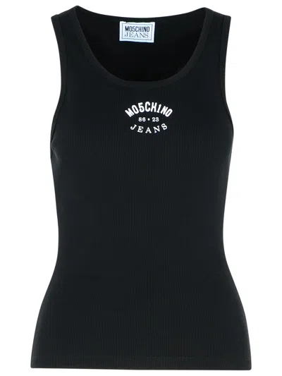 Moschino Jeans Cotton Blend Logo Tank Top