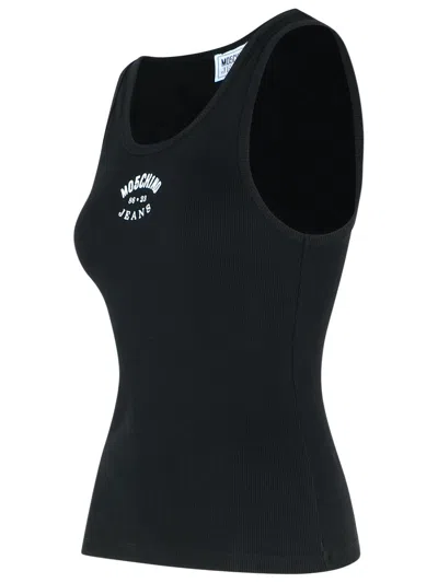 Moschino Jeans Cotton Blend Logo Tank Top