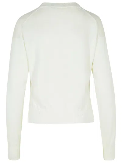 Moschino White Crewneck Sweater