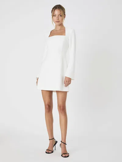 French Connection Whisper Long Sleeve Minidress In White