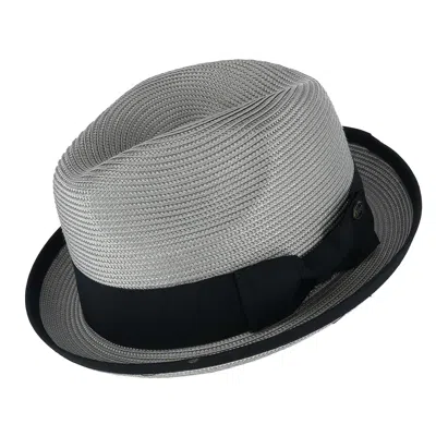 Epoch Hats Company Men's Fedora With Contrast Band And Trim In Grey