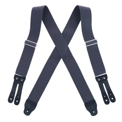 Welch Men's Big & Tall Elastic Button End Work Suspenders In Grey