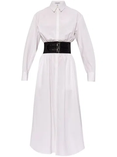 Alaïa Poplin Chemisier With Belt