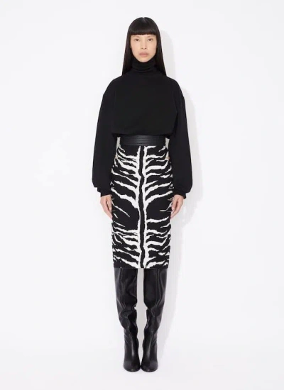 Alaïa Zebra-print Pencil Skirt With Cutout Detail