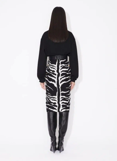 Alaïa Zebra-print Pencil Skirt With Cutout Detail