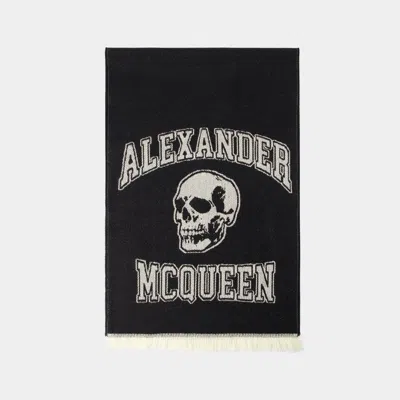 Alexander Mcqueen Varsity Logo Skul Scarf