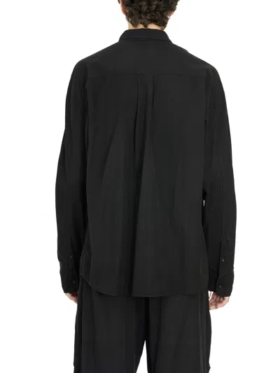 Andrea Ya'aqov Men's Cupro And Cotton Oversized Shirt With Classic Collar And Front Button Closure