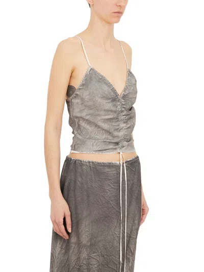 Andrea Ya'aqov Tank Top In Cupro Degrade'