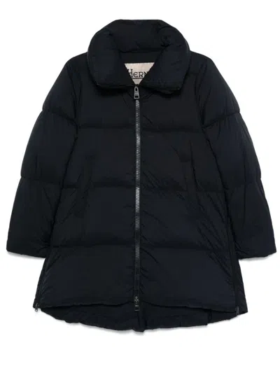 Herno A-shape Down Jacket In Ecoage Clothing In Black