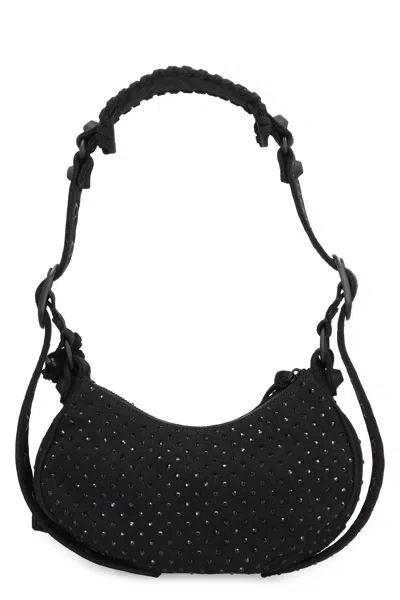 Balenciaga Women Embellished Denim Le Cagole Xs Shoulder Bag