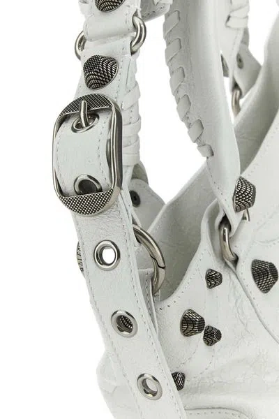 Balenciaga Women's Neo Cagole Leather Tote In White