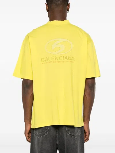 Balenciaga Bright Yellow Surfer T-shirt For Men