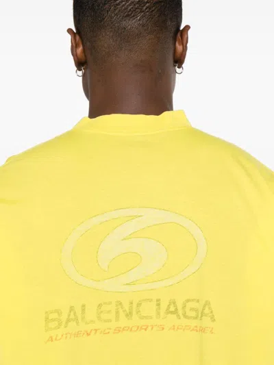 Balenciaga Bright Yellow Surfer T-shirt For Men