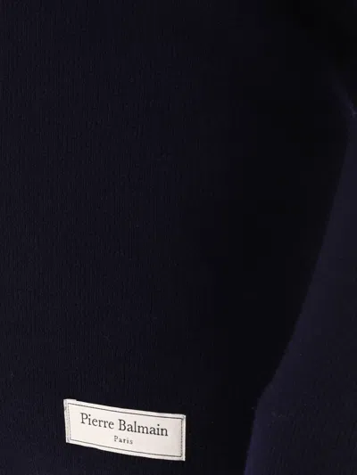 Balmain Logo-patch Ribbed-knit Jumper