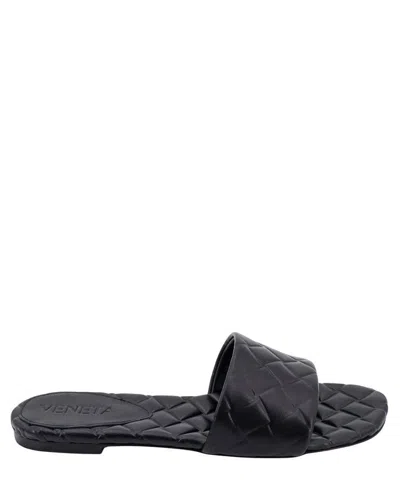 Bottega Veneta Quilted Leather Flat Slide Sandals