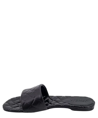 Bottega Veneta Quilted Leather Flat Slide Sandals