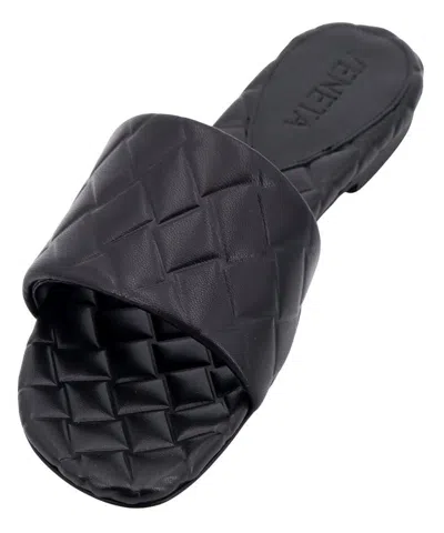 Bottega Veneta Quilted Leather Flat Slide Sandals