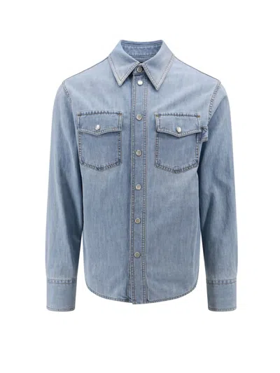 Bottega Veneta Bleached Light Denim Shirt