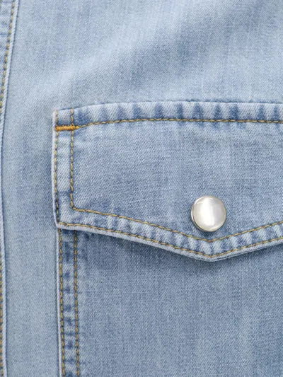 Bottega Veneta Bleached Light Denim Shirt