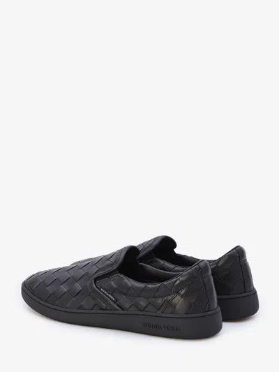 Bottega Veneta Sawyer Blue Slip-on Sneakers With Logo Detail And Intreccio Motif In Leather Man
