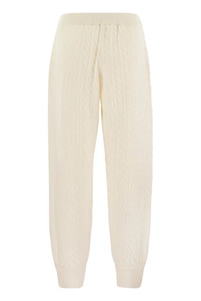Brunello Cucinelli Women's Cashmere Cable Knit Trousers