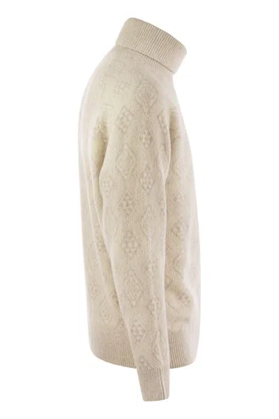 Brunello Cucinelli Men's Intarsia Knit Roll Neck Sweater