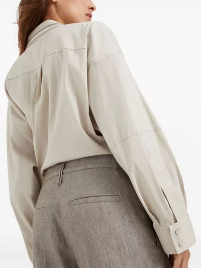 Brunello Cucinelli Pressed-crease Wide-leg Trousers