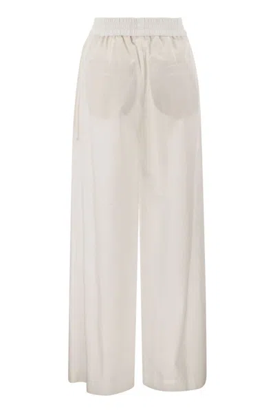 Brunello Cucinelli Women's Loose Fit Cotton Trousers