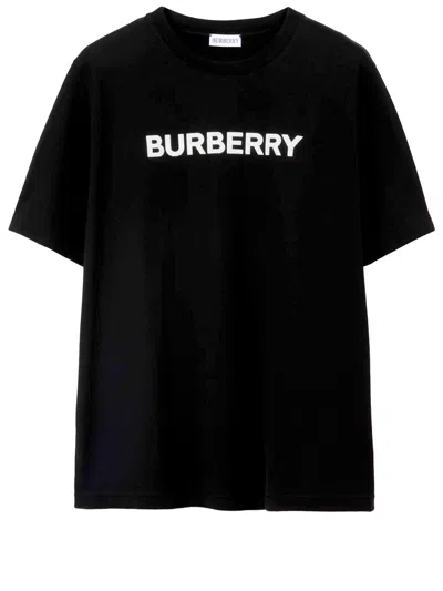 Burberry Black T-shirt With Bold Logo Design