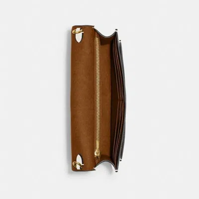 Coach Polished Pebble Leather Tabby Chain Clut In White