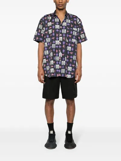 Comme Des Garçons Shirt Andy Warhol Printed Cotton Poplin Shirt
