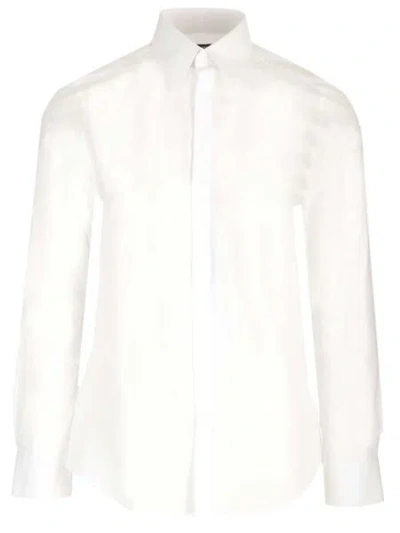 Dolce & Gabbana Slim Fit Long-sleeved Shirt In Stretch Cotton