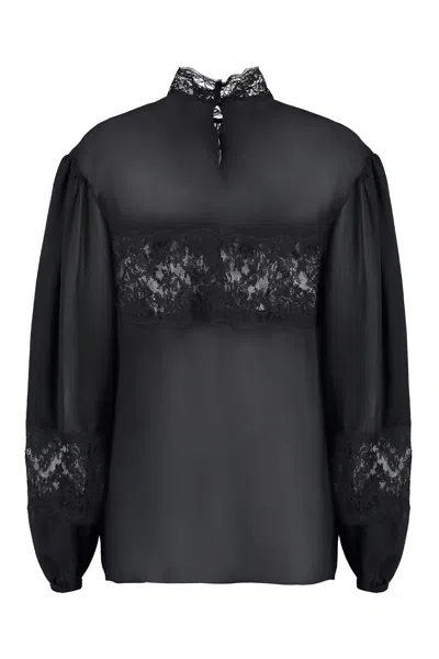 Shop Dolce & Gabbana Lace And Georgette Blouse