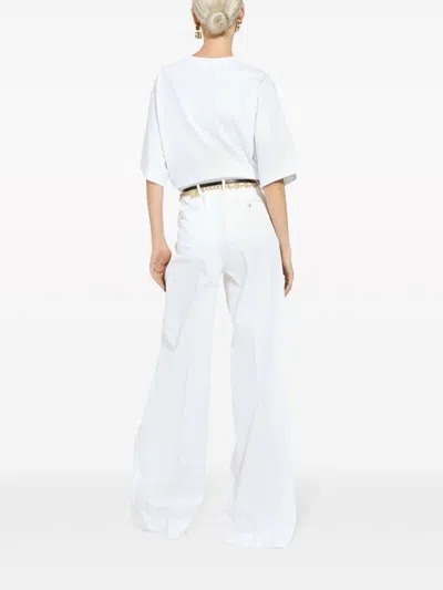 Dolce & Gabbana High-waisted Cotton-blend Pallazo Pants